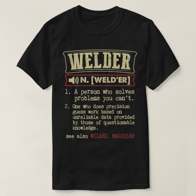 Welder Gift Funny Dictionary Definition Premium T-Shirt (Design vorne)