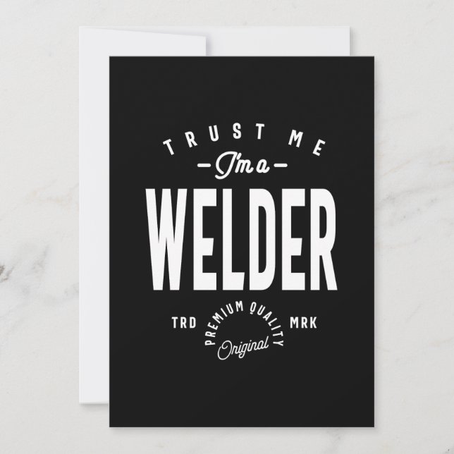 Welder Job Title Gift Einladung (Vorderseite)