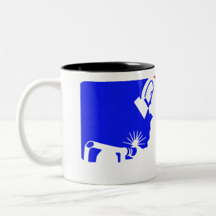 Welder League Logo - Tribut an Welders Zweifarbige Tasse