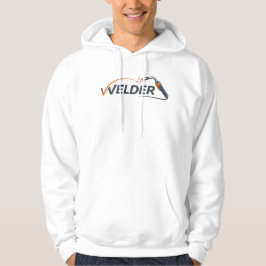 Welder Minimalist Logo Torch Spark Design Hoodie