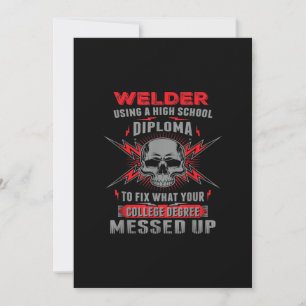 Welder mit einem High School-Diplom, um das zu rep Ankündigung