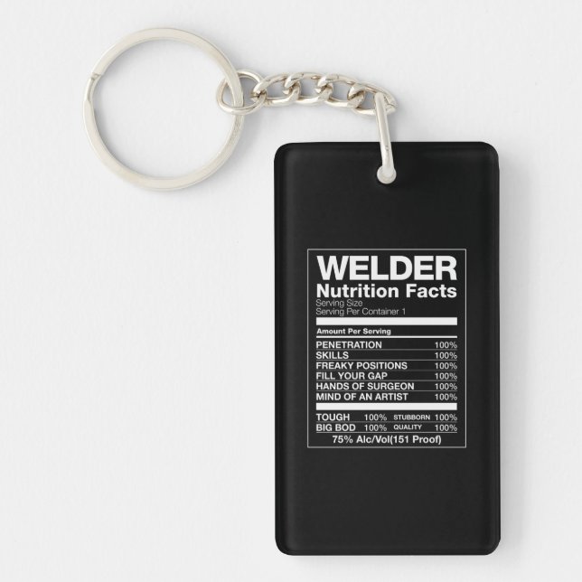 Welder Nutrition Fakten Schlüsselanhänger (Vorderseite)