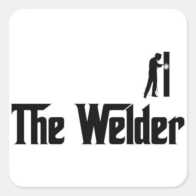 Welder Quadratischer Aufkleber (Vorderseite)