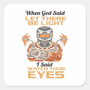 Welder Quadratischer Aufkleber