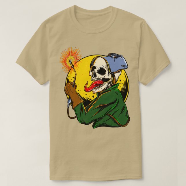 Welder Skull Fire T-Shirt (Design vorne)