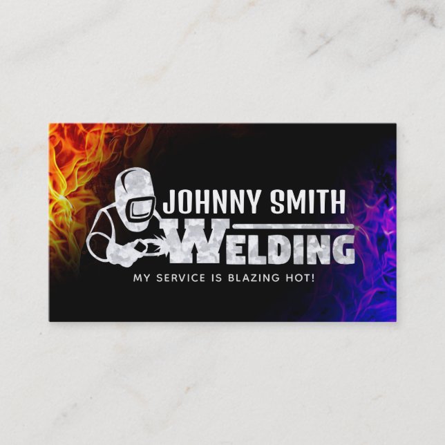 Welder Slogans Business Cards Visitenkarte (Vorderseite)