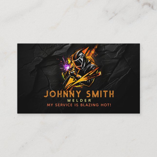 Welder Slogans Business Cards Visitenkarte (Vorderseite)