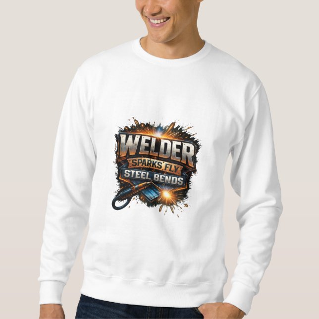Welder Sparks Fly Steel Bends Industrial Tee (Vorderseite)