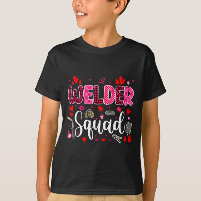 Welder Squad Cute Tools Hearts Costume Valentines  T-Shirt (Vorderseite)