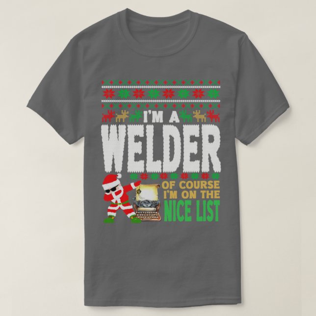 Welder Ugly Christmas Welder Gift T-Shirt (Design vorne)