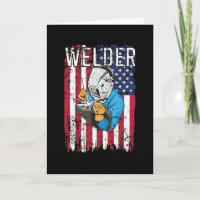 Welder Vintage US-amerikanische Flagge Welder Weld