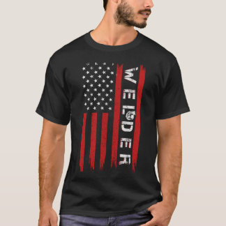 Welder Vintage US-amerikanische Flagge Welder Weld T-Shirt