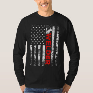 Welder Vintage US-amerikanische Flaggenschweißen T-Shirt