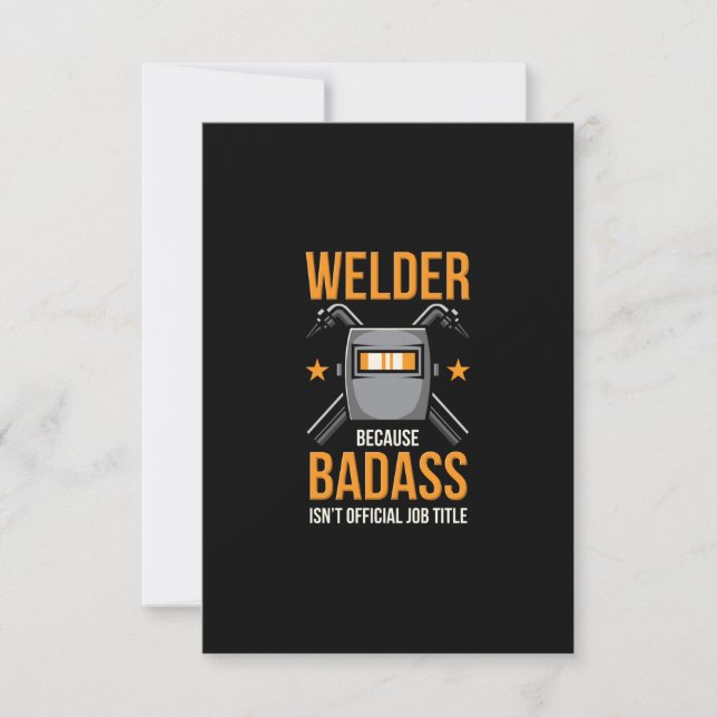 Welder, weil Badass keine Offizielle Jobbezeichnun Dankeskarte (Vorderseite)