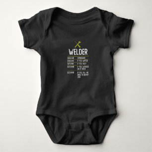 Welder Welding Geschenk Präsentation Idee Baby Strampler