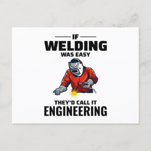 Welder Welding Weld Metal Ironworker Funny Postkarte