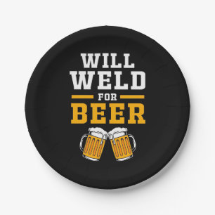 Welder wird gut für Bier Pappteller