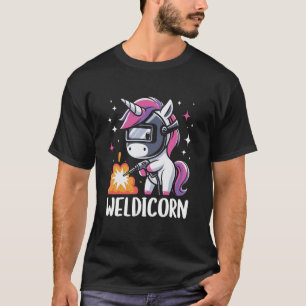 Weldicorn Lustiges Einhorn Schweißer Schweißen T-Shirt
