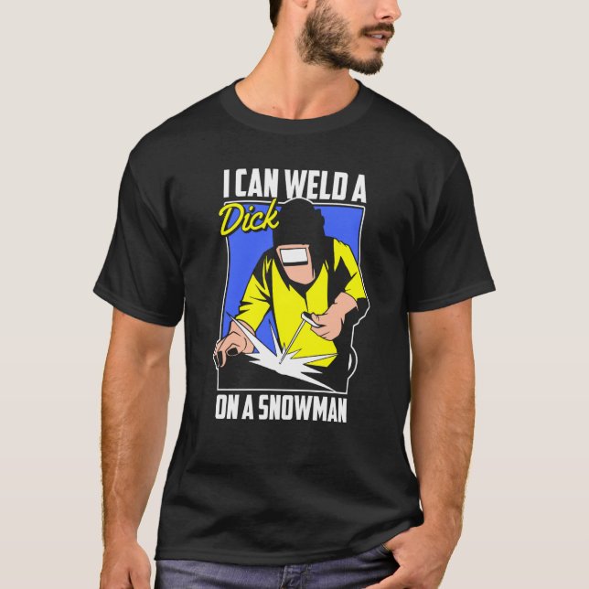 Welding Snowman  Metal Worker Welder T-Shirt (Vorderseite)
