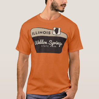 Weldon Springs Staat Park Illinois Begrüßungszeich T-Shirt