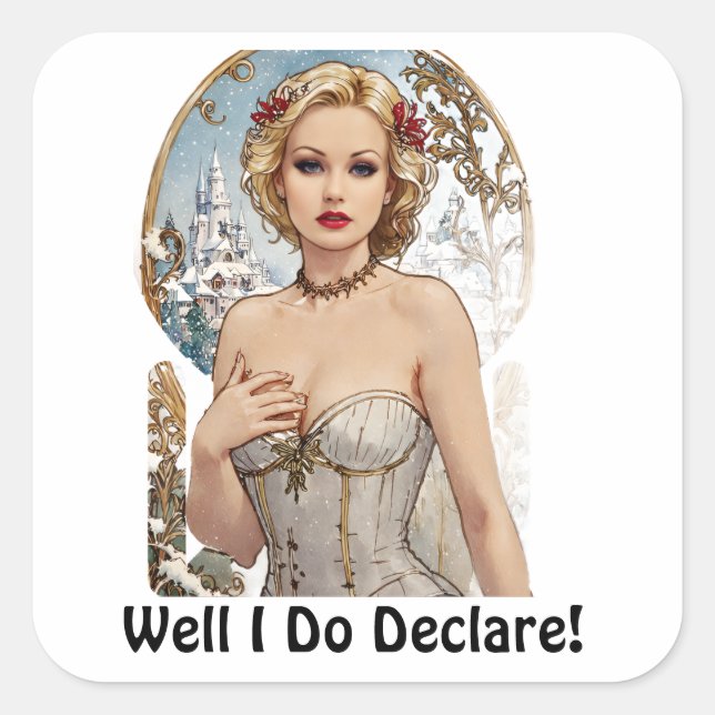 WelI Declare! Sexy Sticker Mucha Style (Vorderseite)