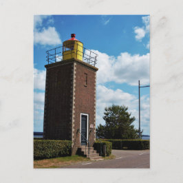 Welkom thuis, vuurtoren Willemstad Nederland. Postkarte