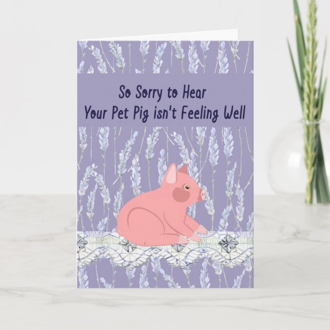 Well Card für Pet Pig Karte (Vorderseite)