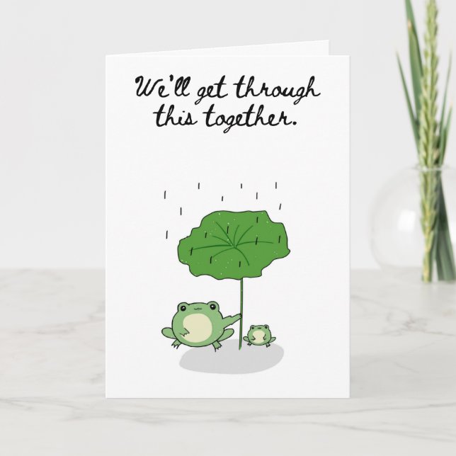We'll Get Through This Together Two Frogs Card Karte (Vorderseite)