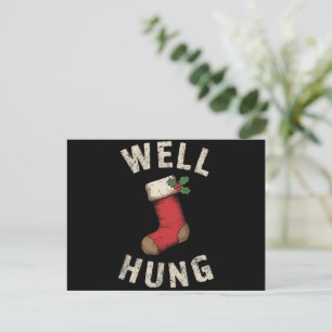 Well Hung Dirty Christmas Strumpf Holiday Geschenk Feiertagspostkarte