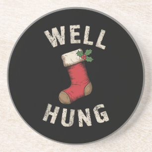 Well Hung Dirty Christmas Strumpf Holiday Geschenk Getränkeuntersetzer