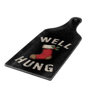 Well Hung Dirty Christmas Strumpf Holiday Geschenk Schneidebrett