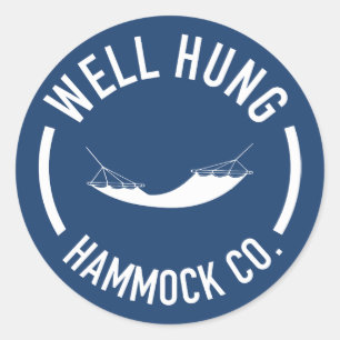 Well Hung Hammock Company Runder Aufkleber