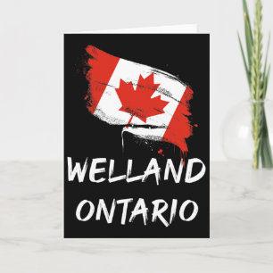 Welland Ontario Kanada Spritzflagge Reise Urlaub Karte