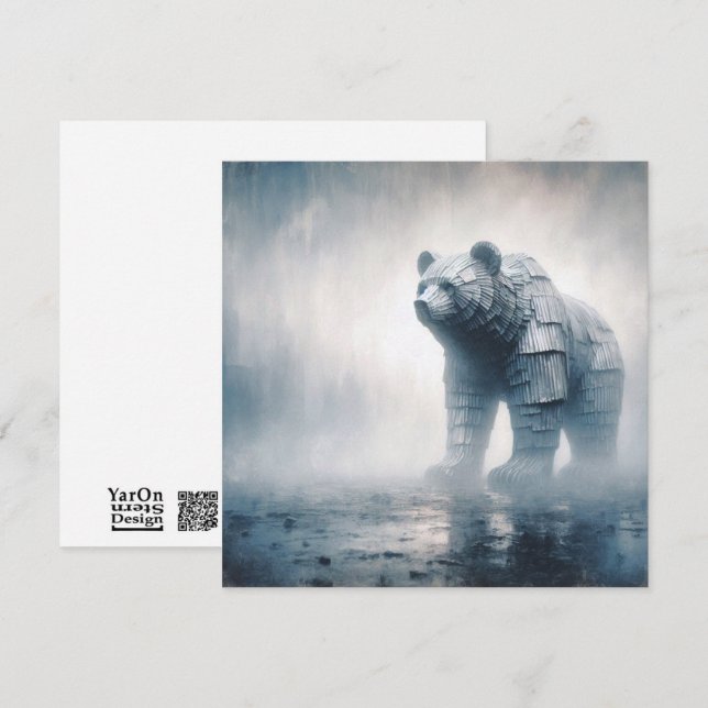 Wellbärenkarte Mitteilungskarte (Vorne/Hinten)