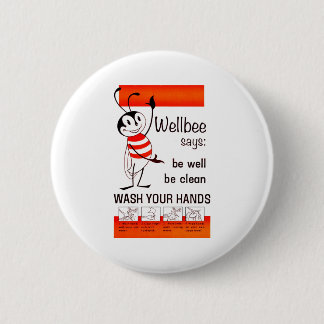 Wellbee CDC-WÄSCHE IHR HANDanzeige-Plakat Button
