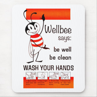 Wellbee CDC-WÄSCHE IHR HANDanzeige-Plakat Mousepad