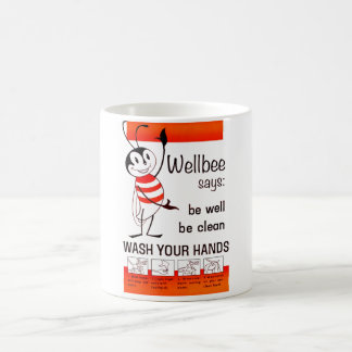 Wellbee CDC-WÄSCHE IHR HANDanzeige-Plakat Tasse
