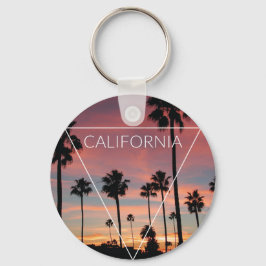 Wellcoda California Palm Beach Sun Spring Schlüsselanhänger