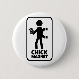 Wellcoda Küken-Magnet-Geld-lustiger Witz Button