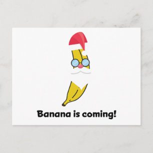 Wellcoda neues Jahr-Affe-Banane glücklich Feiertagspostkarte