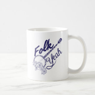 Wellcoda Volk-Yeah Musik-lustige Banjo-Rose Tasse