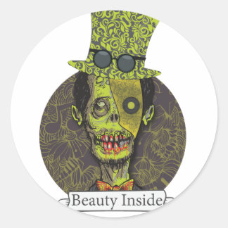 Wellcoda Zombie Dead Monster Beängstigende Creepy Runder Aufkleber