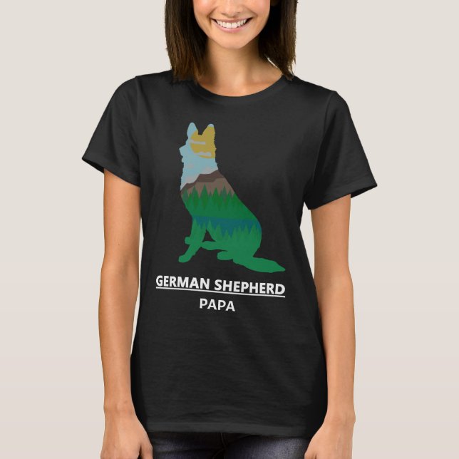 Wellds Best German Shepherd Papa T-Shirt (Vorderseite)
