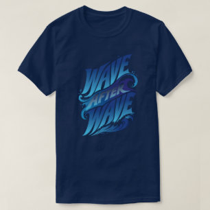 Welle auf Welle   Ozeanblauer Sommer T-Shirt
