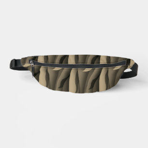 Welle aus brauner und brauner moderner Kunst Bauchtasche