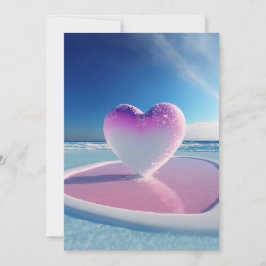 Welle der Liebe: Romantische Waves Heart Wedding I Einladung