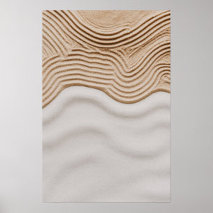Welle der Ruhe - Minimalistisches Muster-Poster Poster