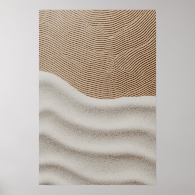 Welle der Ruhe - Minimalistisches Muster-Poster Poster (Vorne)