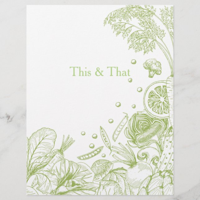 Welle grüner Veggies - Grüne Recipkategorie (Vorderseite)