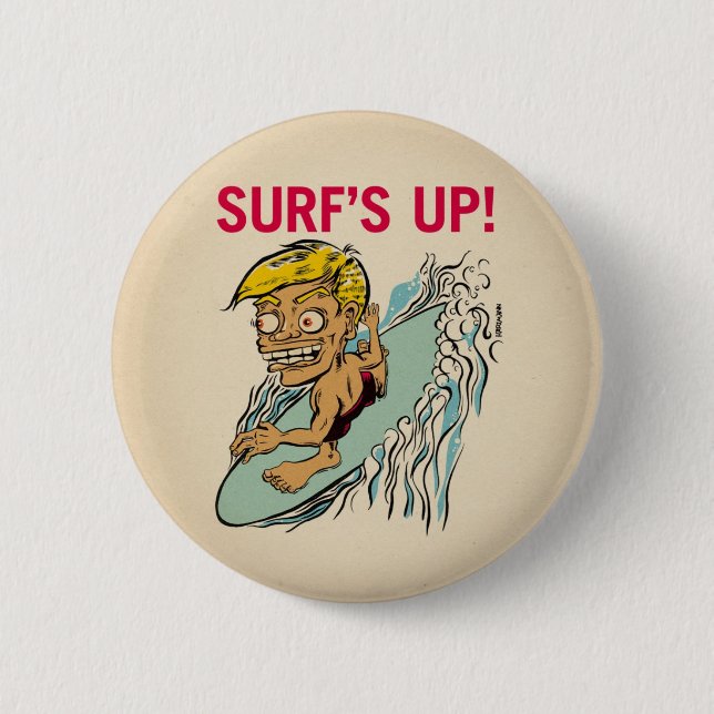 Welle hoch! Knopf Button (Vorderseite)